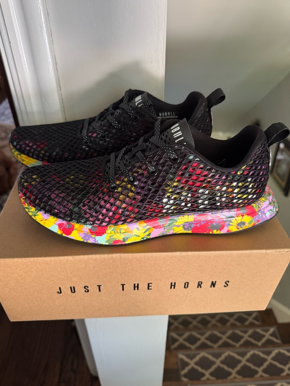 NEW in Box NOBULL Women’s Diamond Mesh Runners SZ 8.5 floral pattern